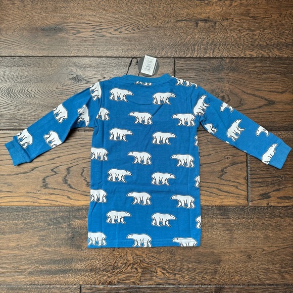 Whistle and Flute Blue Polar Bear Print Kids Pajama Set - Picture 5 of 8